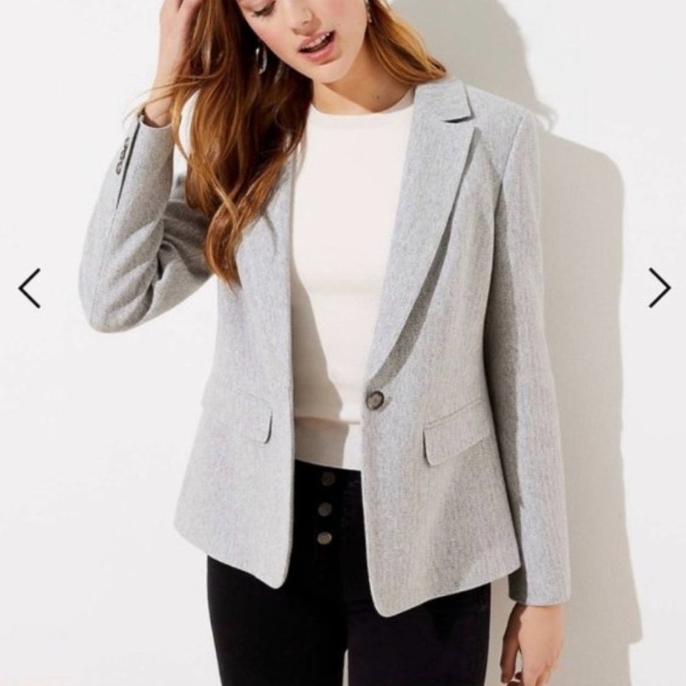 Ann Taylor Loft Women's Gray Blazer